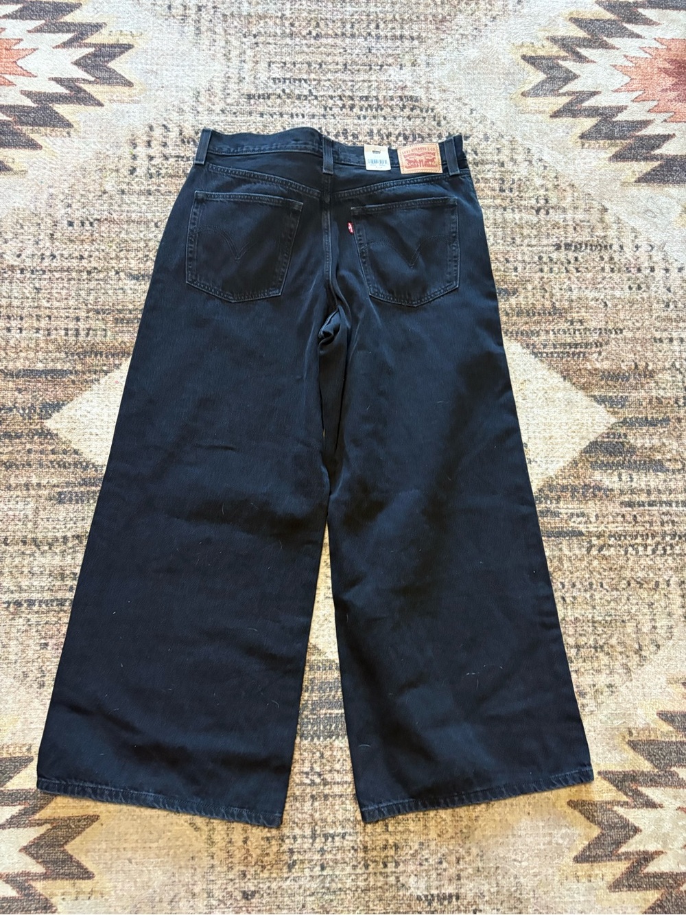 Levi’s NWT Women’s ‘94 Baggy Wide Leg Black Jeans Size 32x31 - Picture 7 of 8